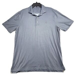 Johnnie-O Polo Shirt Men's L Blue Performance Stretch‎ Golf Geometric Print